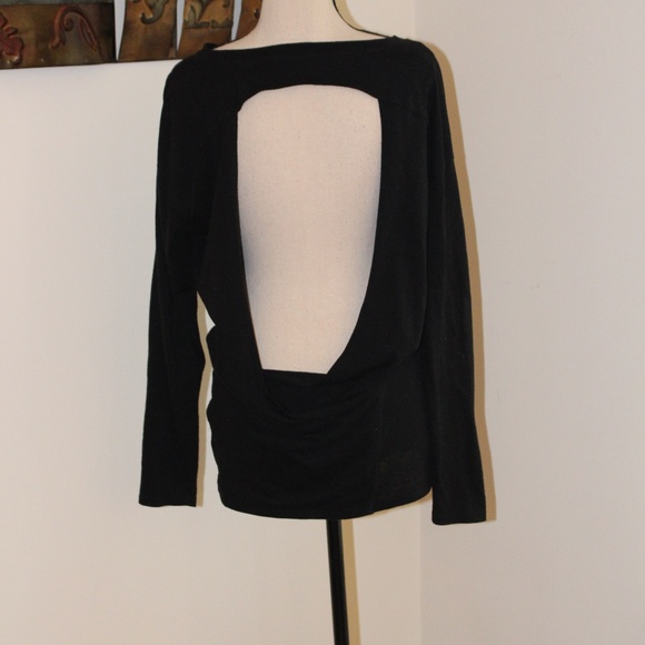 Vimmia, black open back long sleeve shirt - Picture 3 of 6